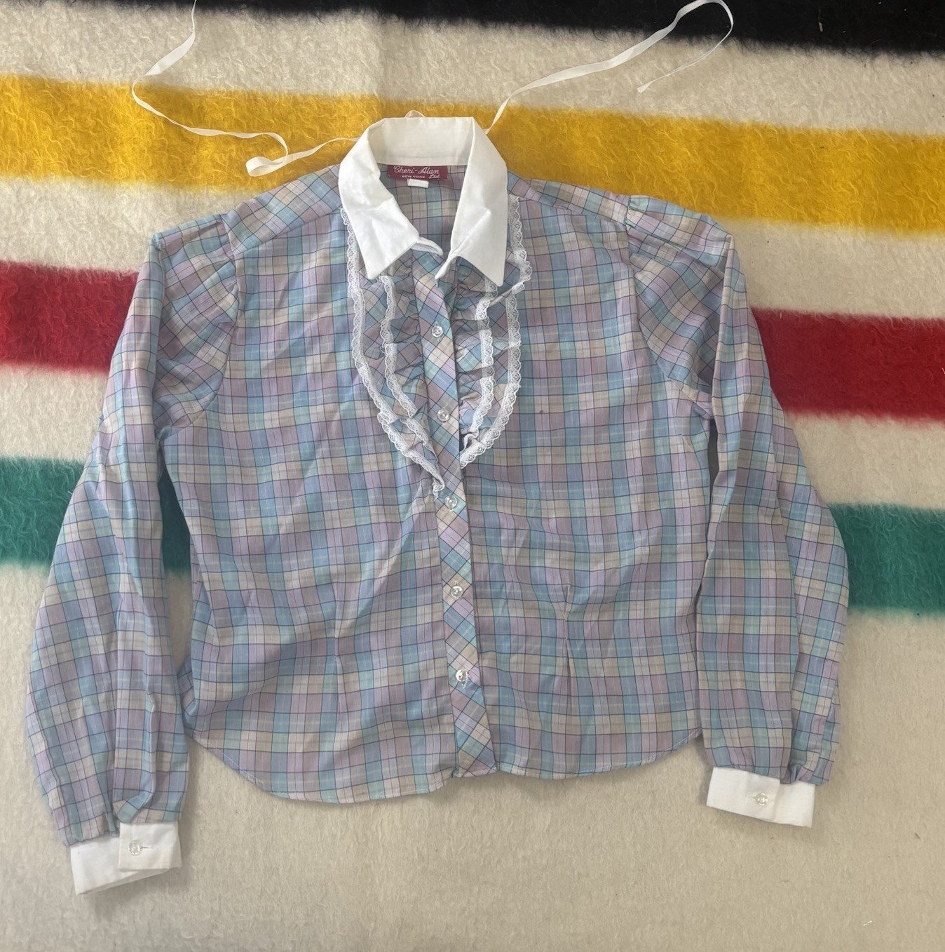 VTG Western Blouse Cheri Alan Retro Cowgirl Unique Size L