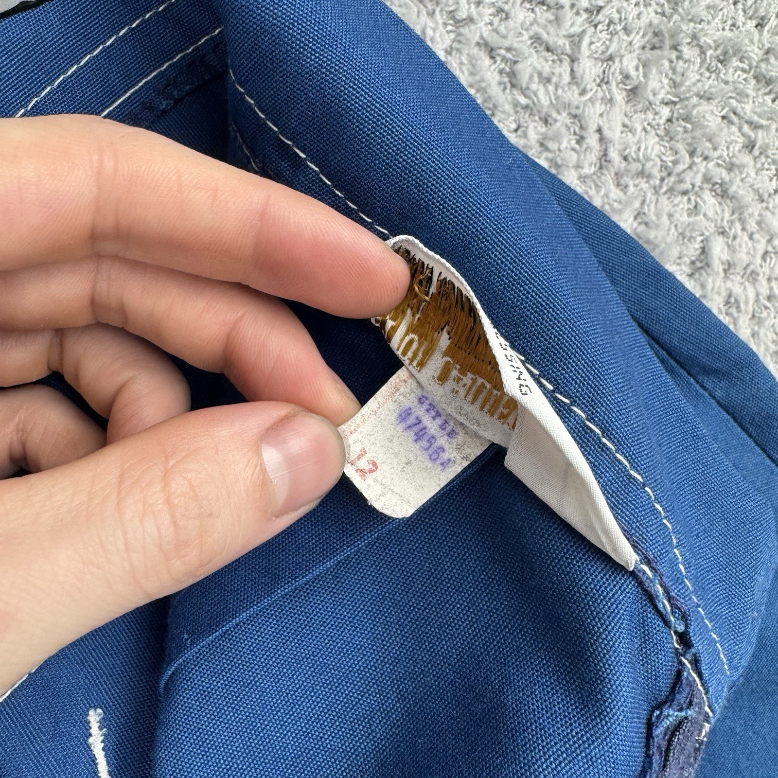 Vintage 60s Women’s Scooter Skort Shorts Blue Pockets Size 12