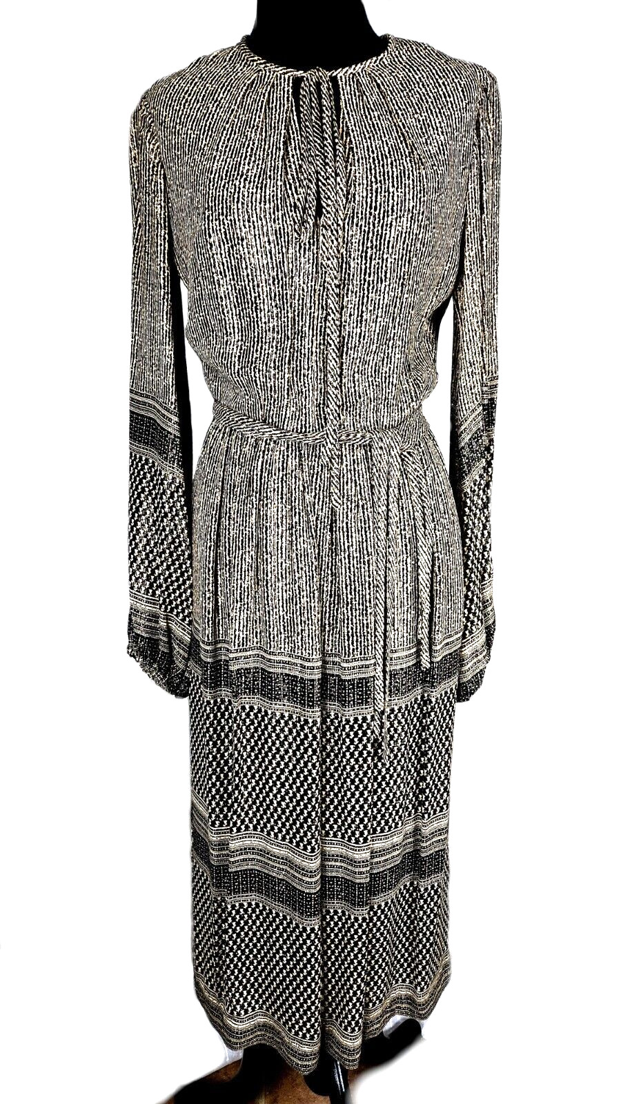 JEAN LOUIS for I. MAGNIN Vintage 1970s Dress Bohenmian Peasant Classic Elegance