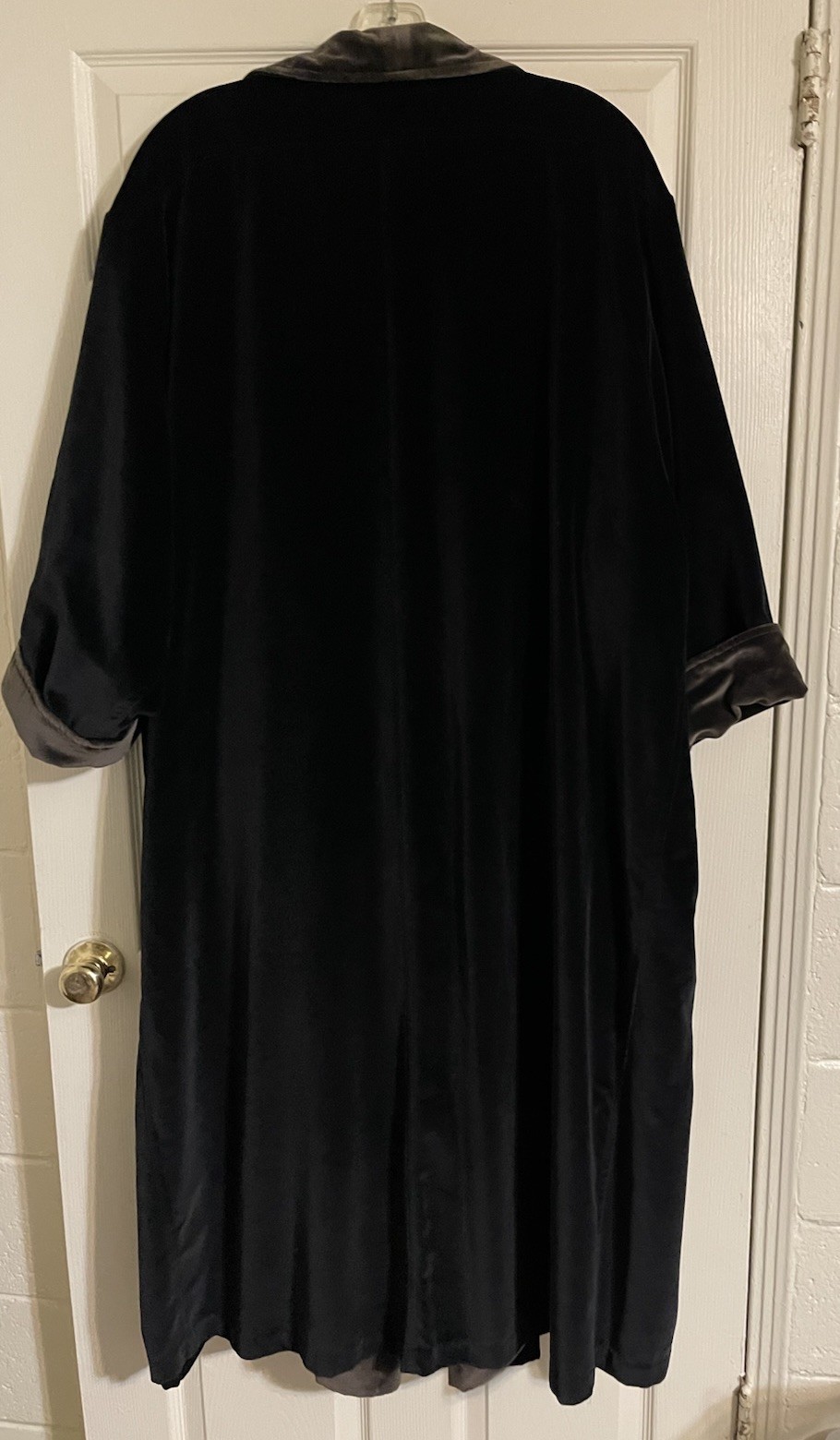 Vtg 1990s Monika Turtle Velvet Coat Women’s Plus Sz 1X 2X Black Open Front