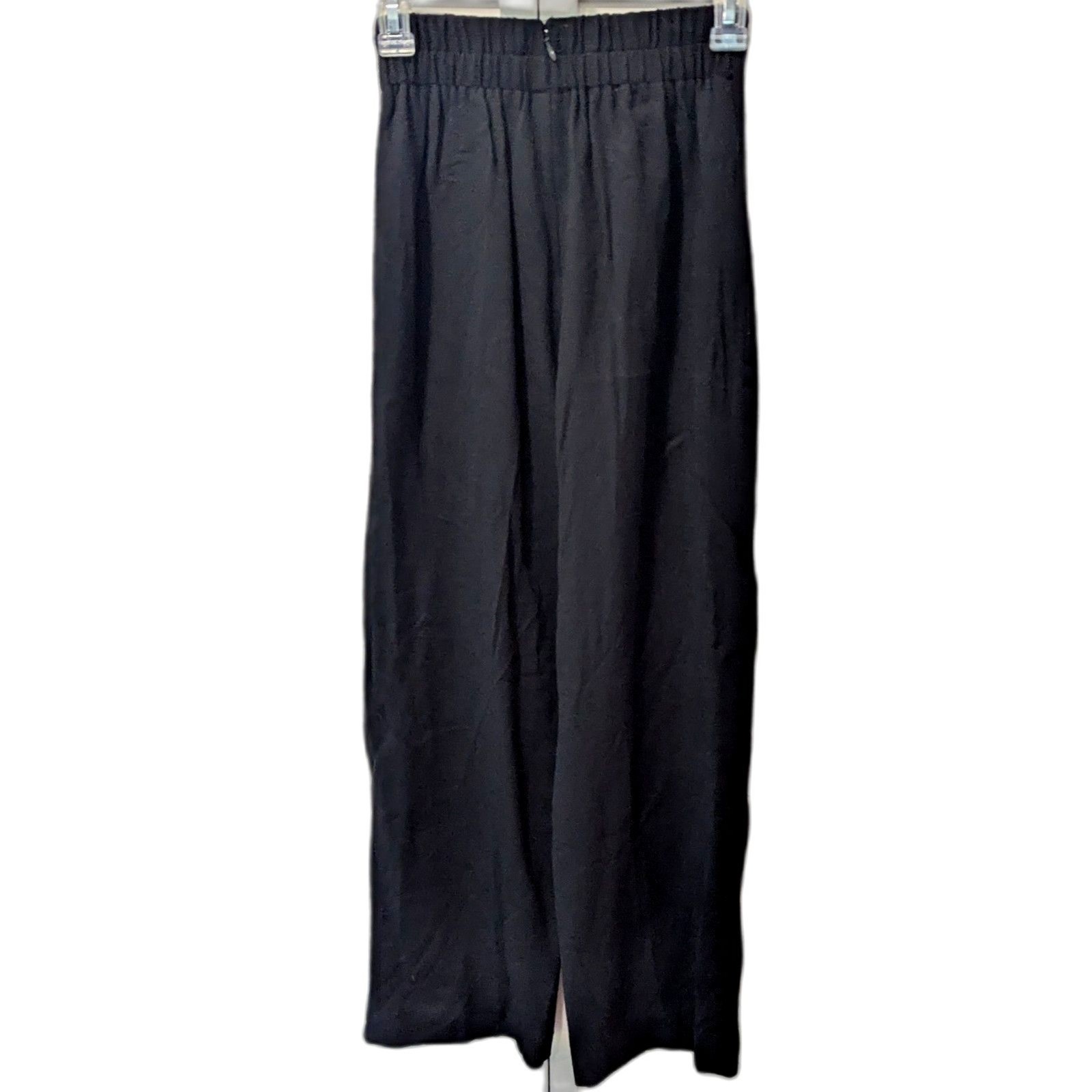 Vtg 90s Constance Saunders Wool Trousers Sz 4 High Waist Wide Leg Pants Black