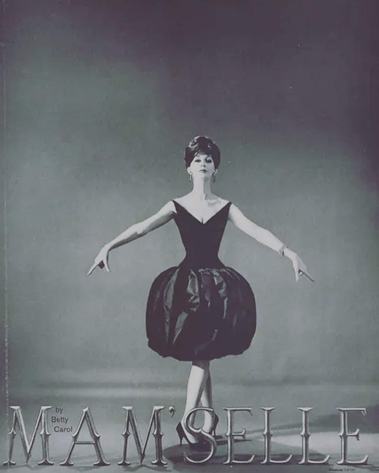 VTG 1950s 60s Mam’selle Ballet Tutu V Neck Cocktail Party Dress Betty Carol esk