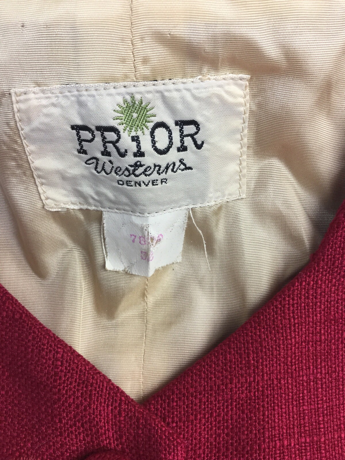 Womens Long vintage Embroidered Vest Prior Westerns Denver SZ Small
