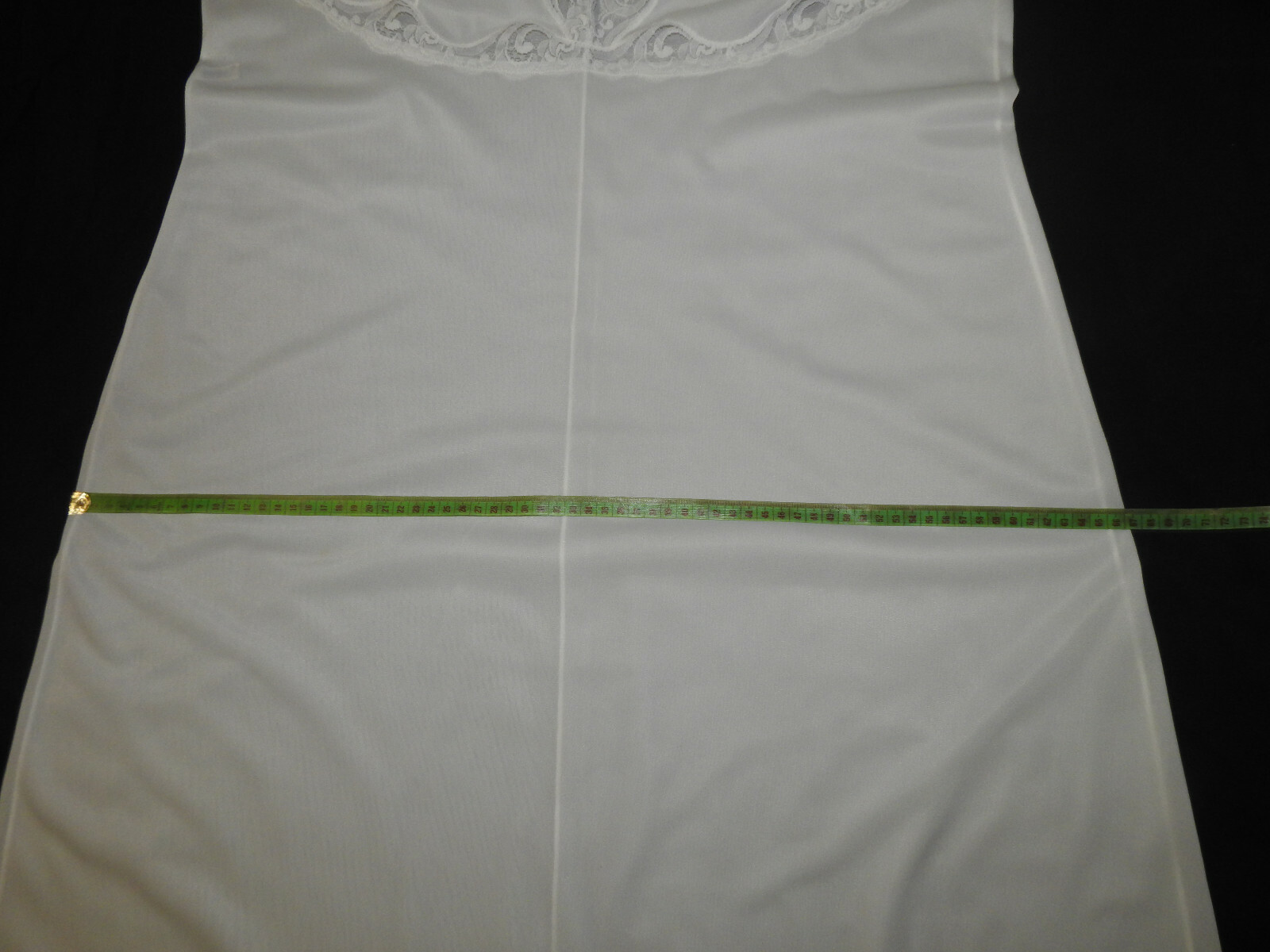 RETRO!EXTRA SIZE!Vintage „mibi” lace nylon full slip Unterkleid EU/54-56! Sissy