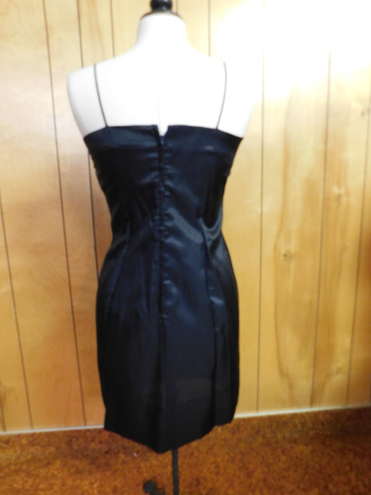 Vintage ELINOR GAY Lace over Black Slip „Little Black Dress” Waist 31″ *