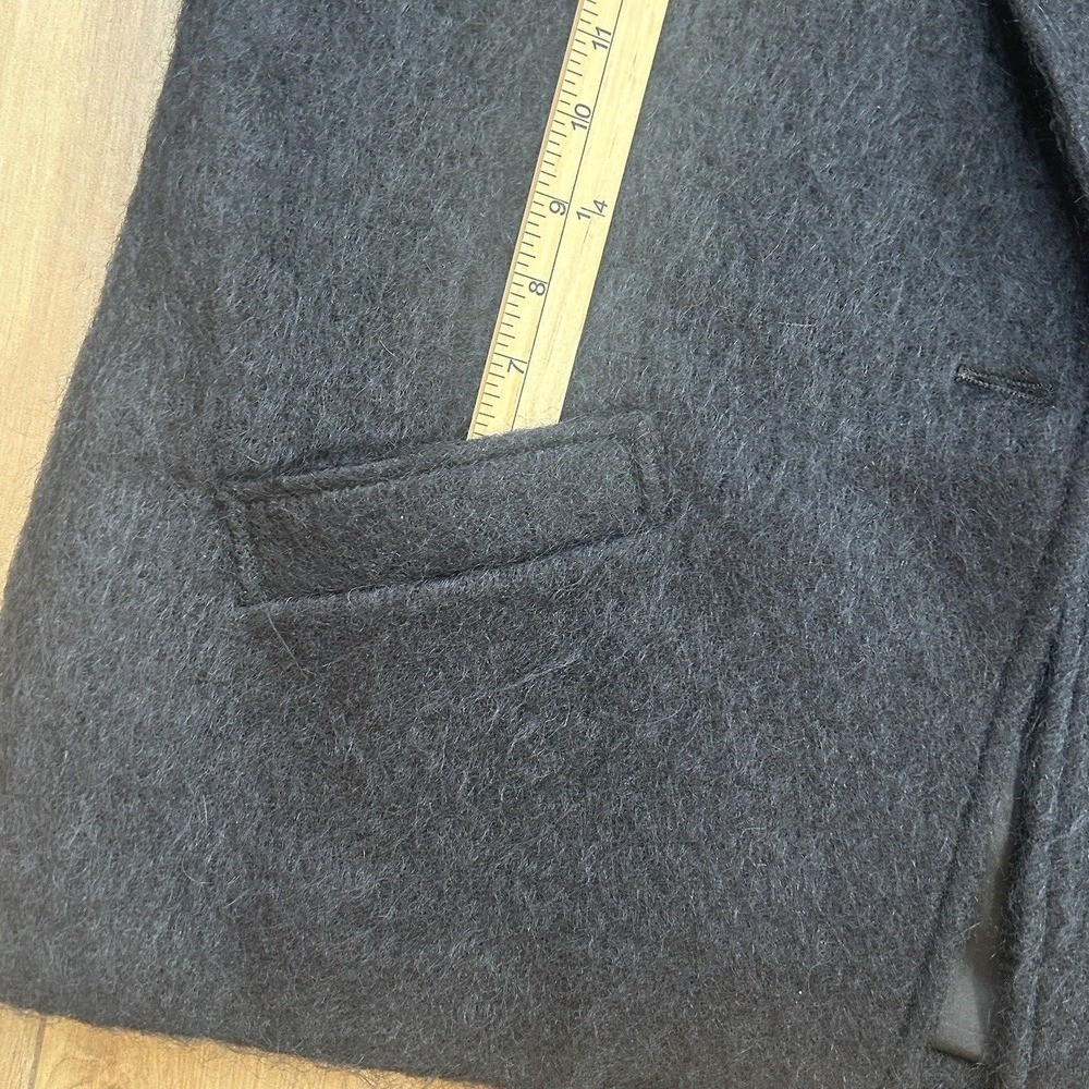 Vintange Lombardi Classic Sportswear Mohair Wool Lined Blazer Jacket Sz 16 Black