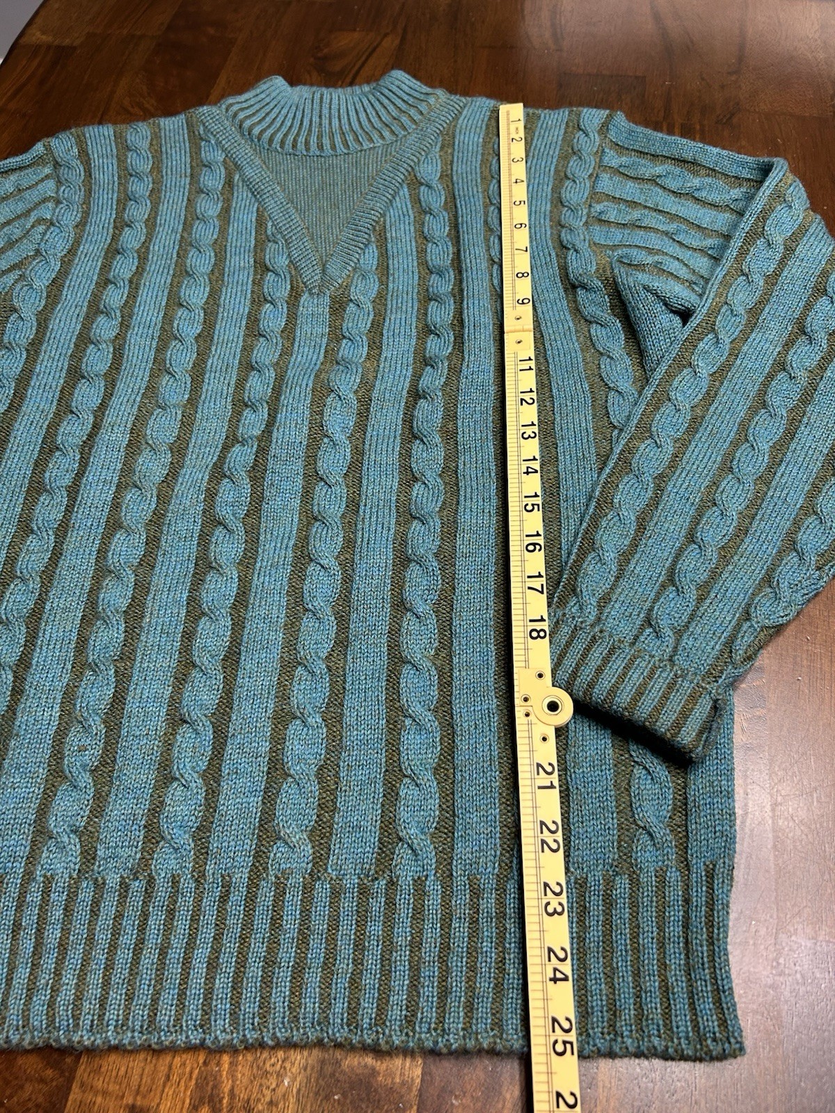 Vintage 100% Virgin Wool Sweater Unique Color And Pattern