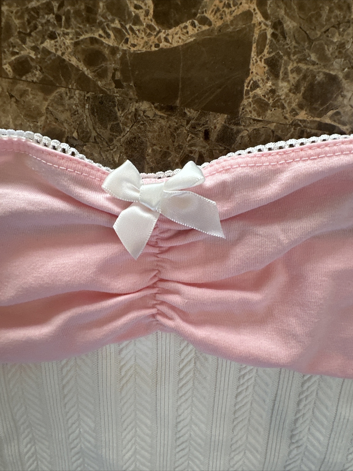 Bustier Corset Top Pink Fairy Goth Mesh “trashy” 00s Y2K Style Kawaii Cami Sz S