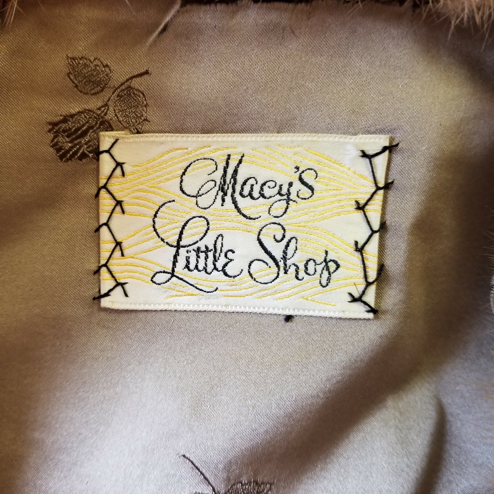 Vintage Mink Stole Cape 1950s 2 Pocket Macy Little Shop