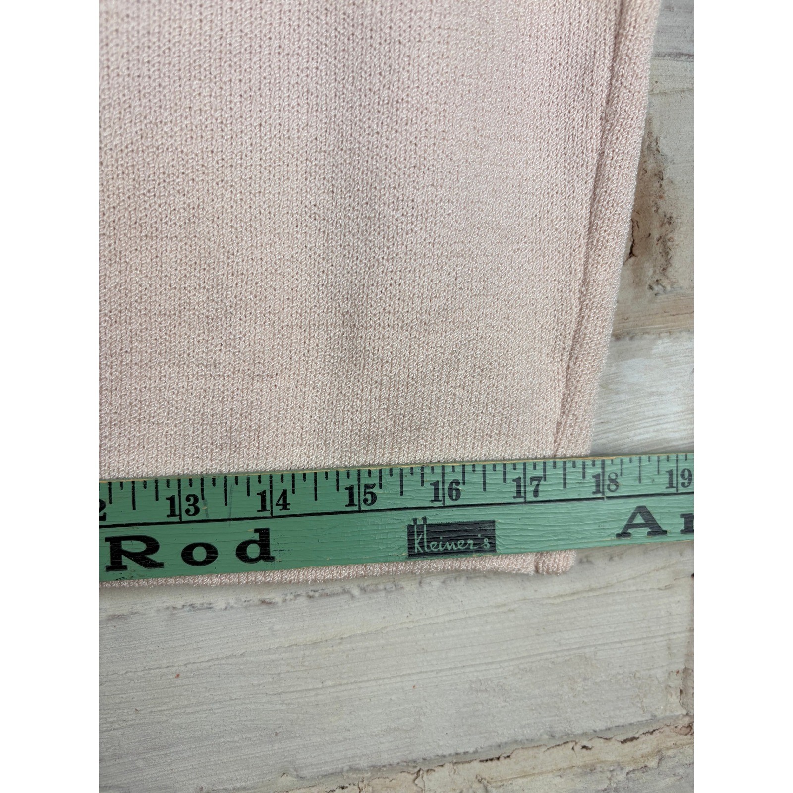 St. John Collection Knit Pencil Skirt Cream Wool Blend Vintage Quiet Luxury