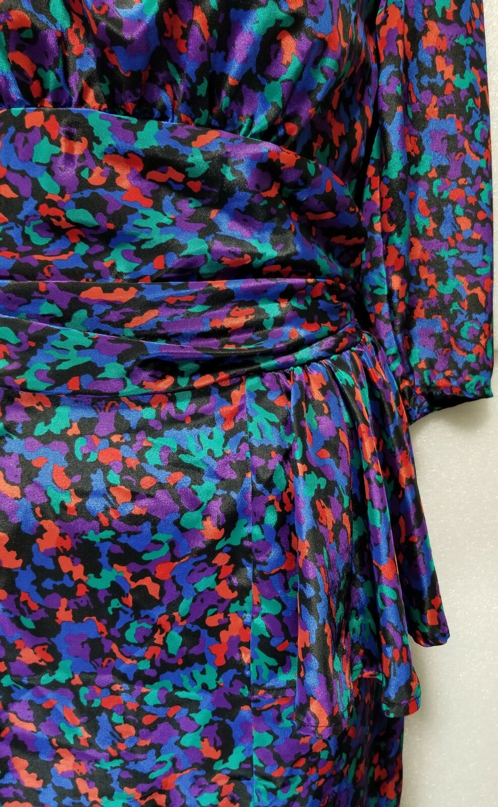 Vintage SHELLY MICHAELS multicolor Dress Size 5/6 Silk (42 long)