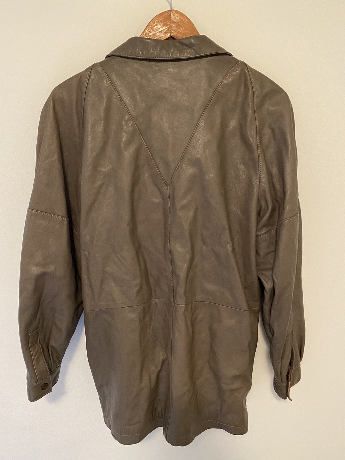 70s S/M Carson Pirie Scott Chicago Made In Turkey Leather Jacket Blazer Grey