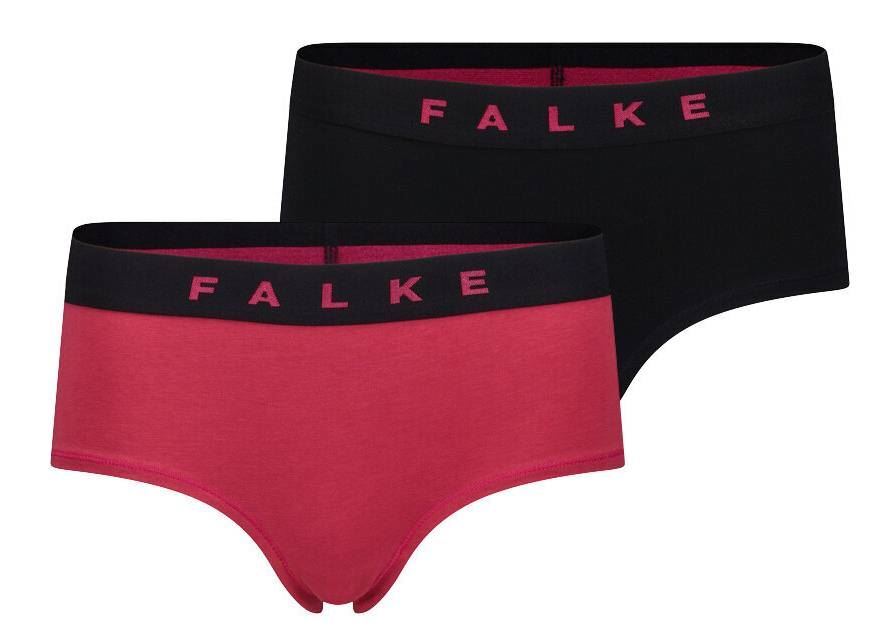 Falke Womens Daily Comfort 2-Pack Hipster Brief – Black/Dark Pink