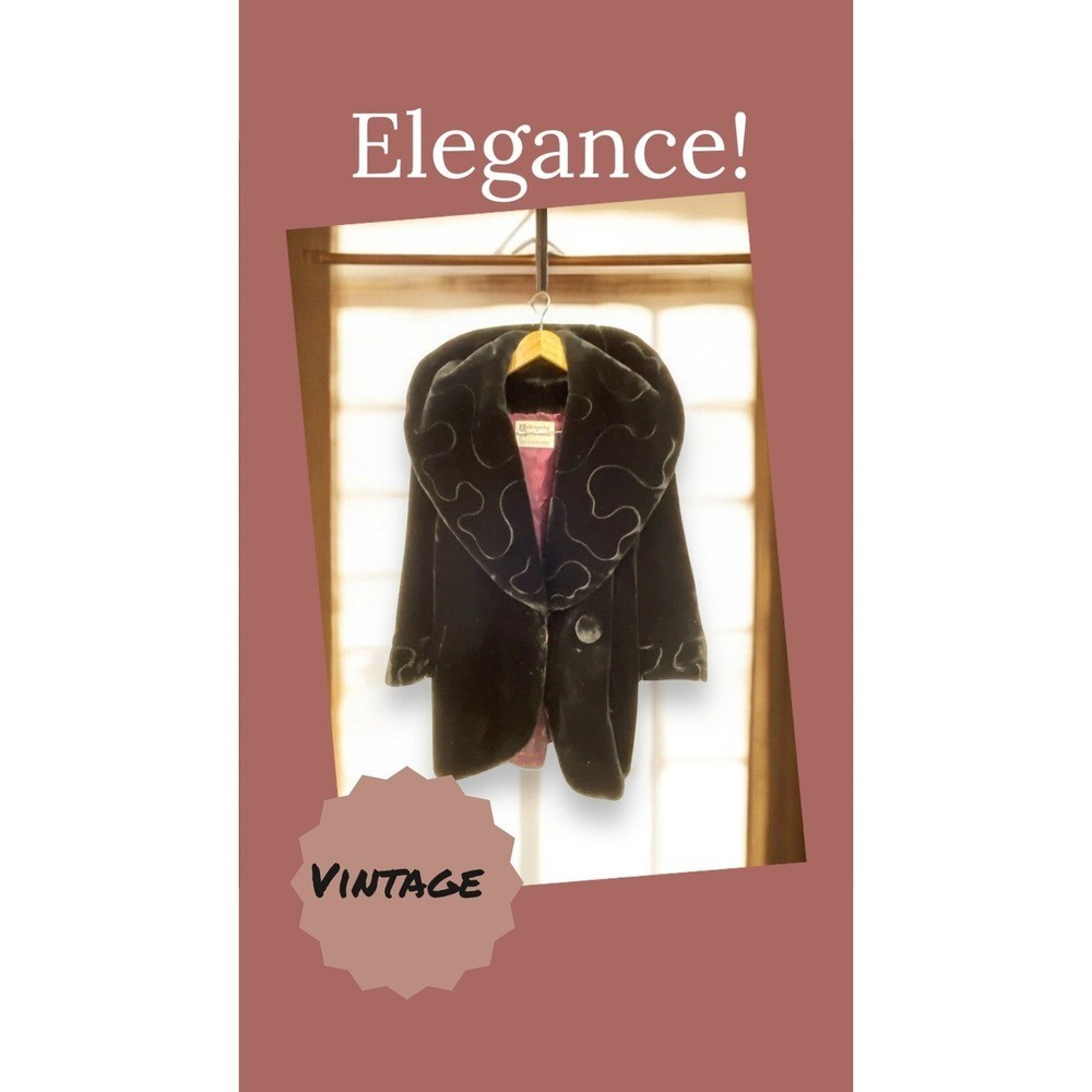 Vintage🔥Dubrowsky🤑Perlbinder 60s glam Mod Fur Overcoat Jackie O Style mob wife