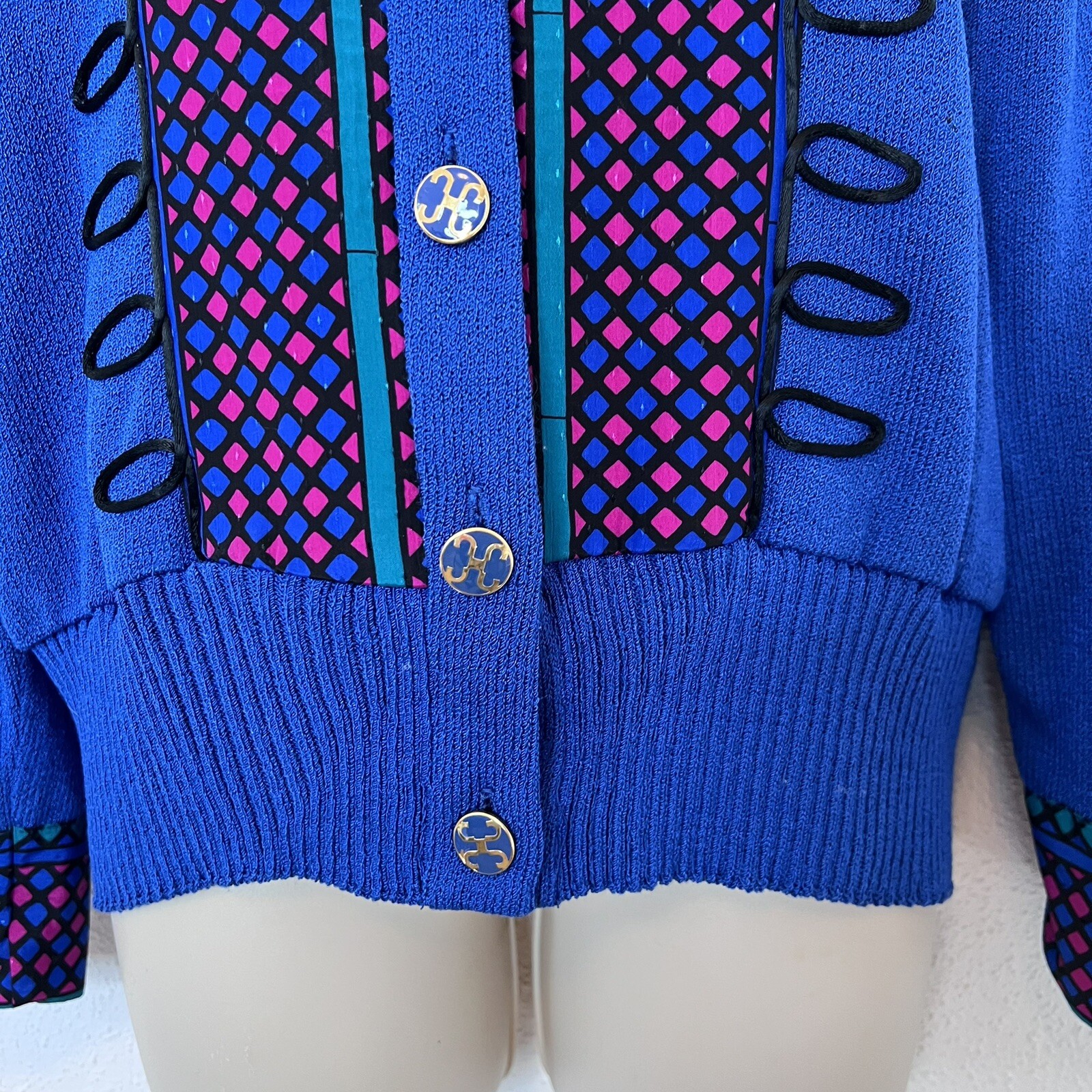 Vintage knit embellished 80’s sweater sz 10 anthony sicari