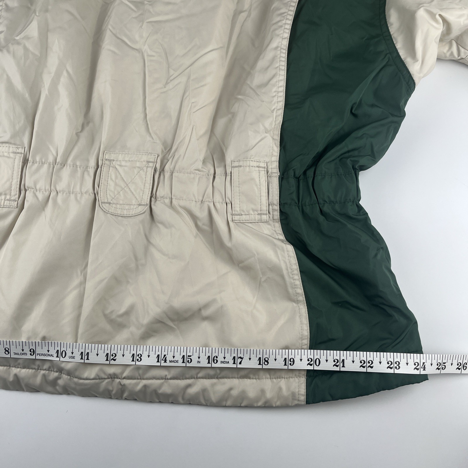 Vintage 90s Columbia Micro-Tex Ski Jacket Women’s XL Colorblock Cream Green