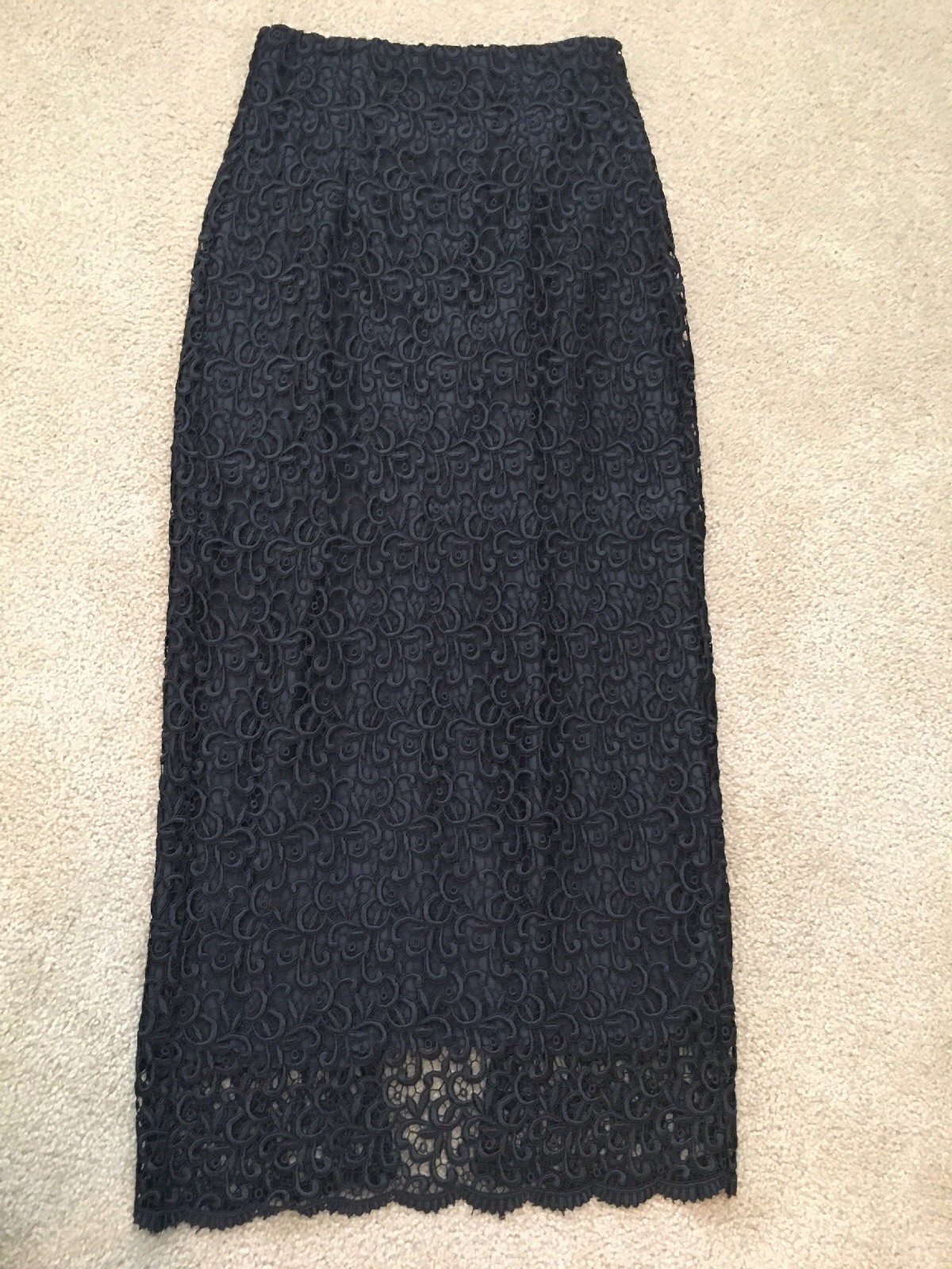 Vintage Chase Holland Two Piece Dress Bolero Black Lace Skirt Size Small