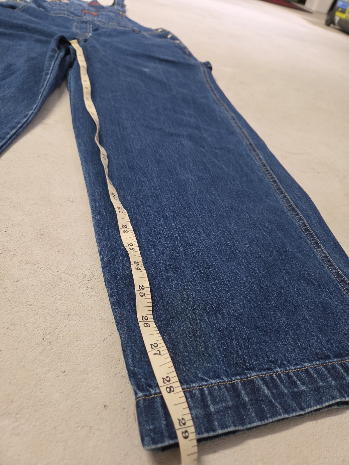 VTG 90s No Excuses Womens Size XL Denim Blue Jean Bib Overalls Cargo Carpenter