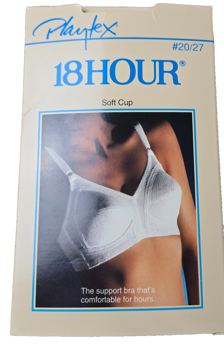 Vtg Bra 36-B Playtex 18 Lace Cups Stretch Strap Wireless Style 20/27 Soft Cups