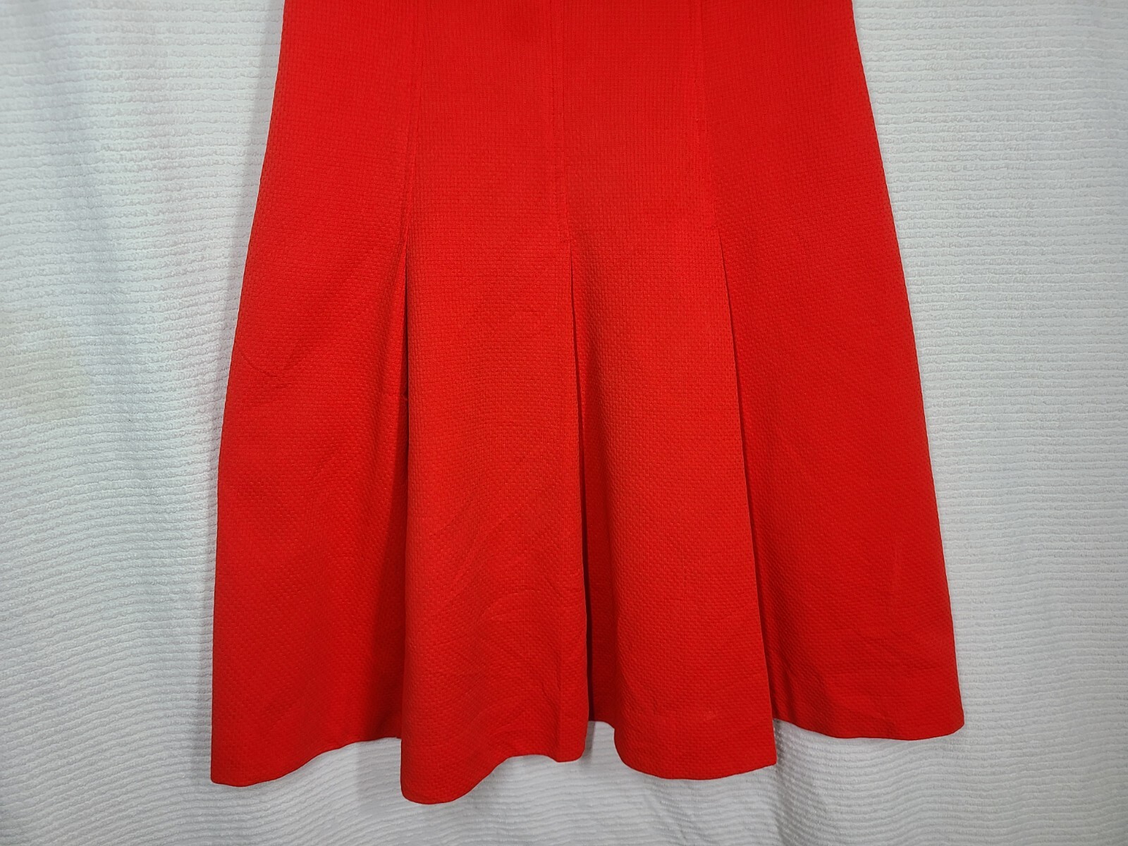 Vtg 70s Scooter Dress Fluoro Orange Princess Seamed Mod Full Skirt M Retro