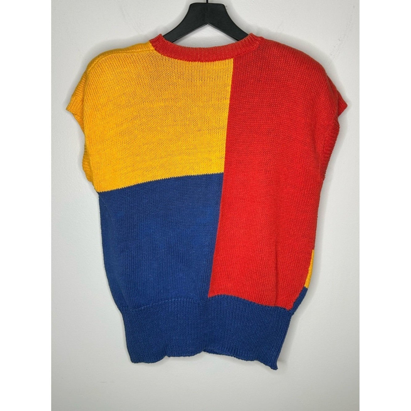 Carole Little Saint-Tropez West Vintage Ramie Cotton Colorblock Pullover Size L