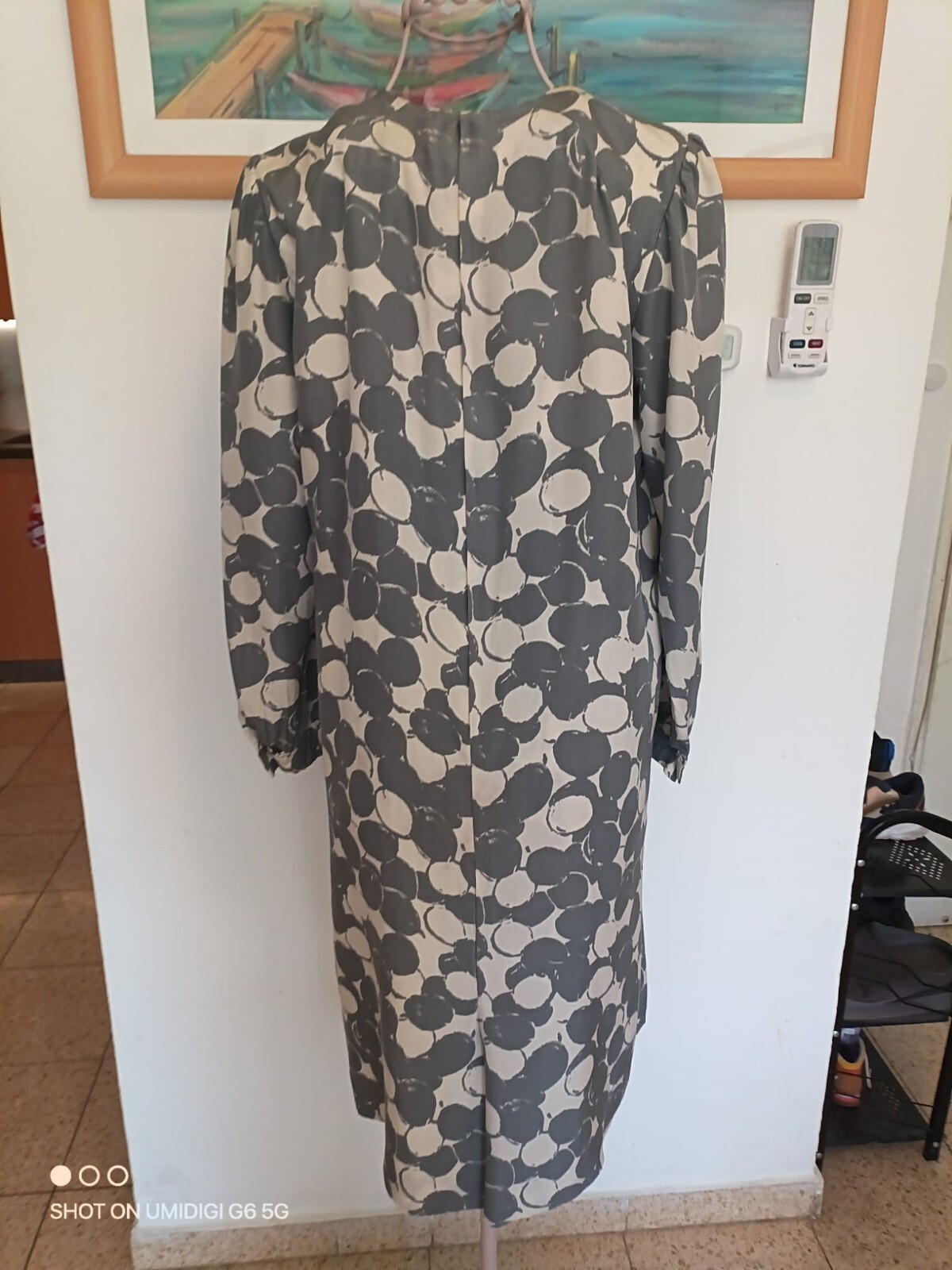 Vintage Givenchy × Lapine Japanese 100% Silk Shift Dress M Abstract Art to Wear
