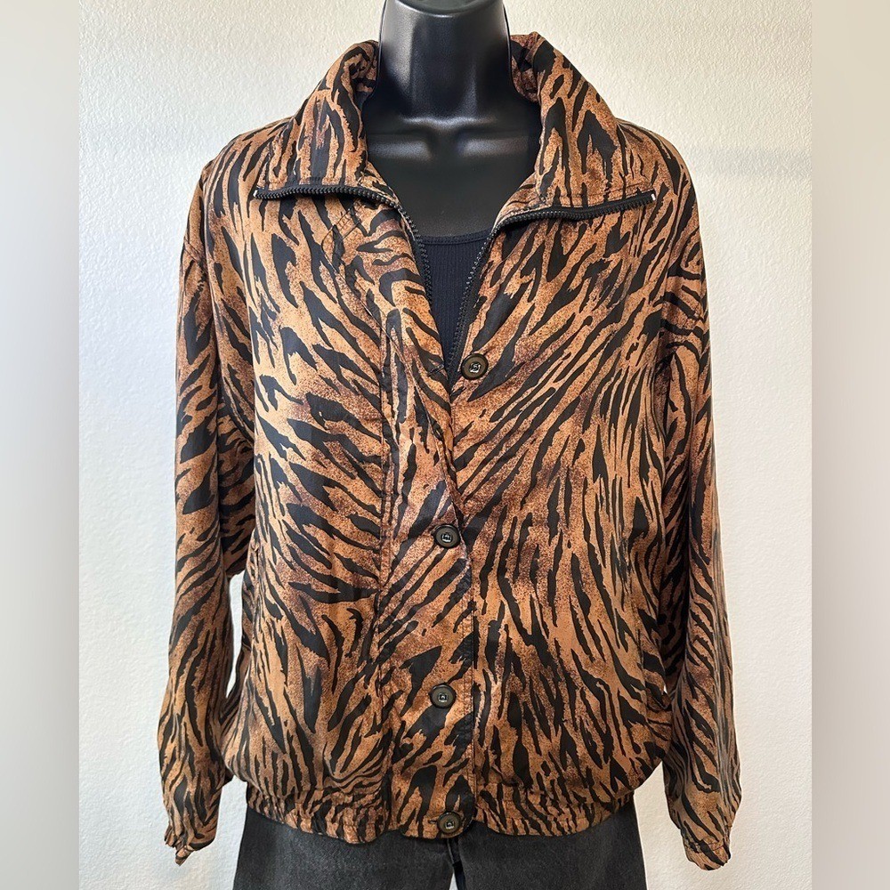 Vintage Silk Animal Print Jacket by Stunt Sports
