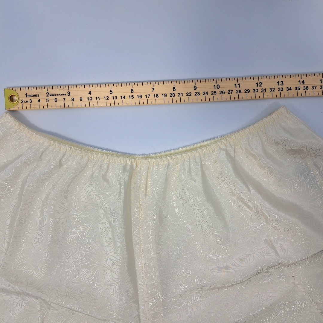 VTG Erika Taylor Intimates Cami Short Set Floral Satin Lace Buttons L Romance