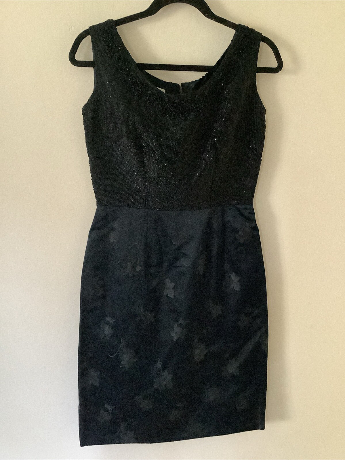 Vintage Henry Lee S 1960s Heavy Hand Beaded Silk Dress