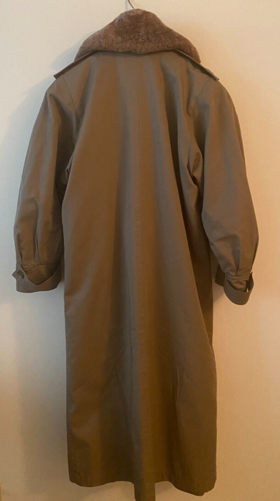 Yves Saint Laurent Collection Trench Coat with fur lining 1980s VTG