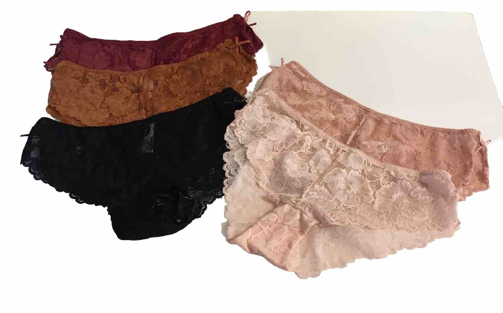 VTG ~ MARILYN MONROE ~ 5 pairs of all Lace Bikini Panties Size M Nylon Blend