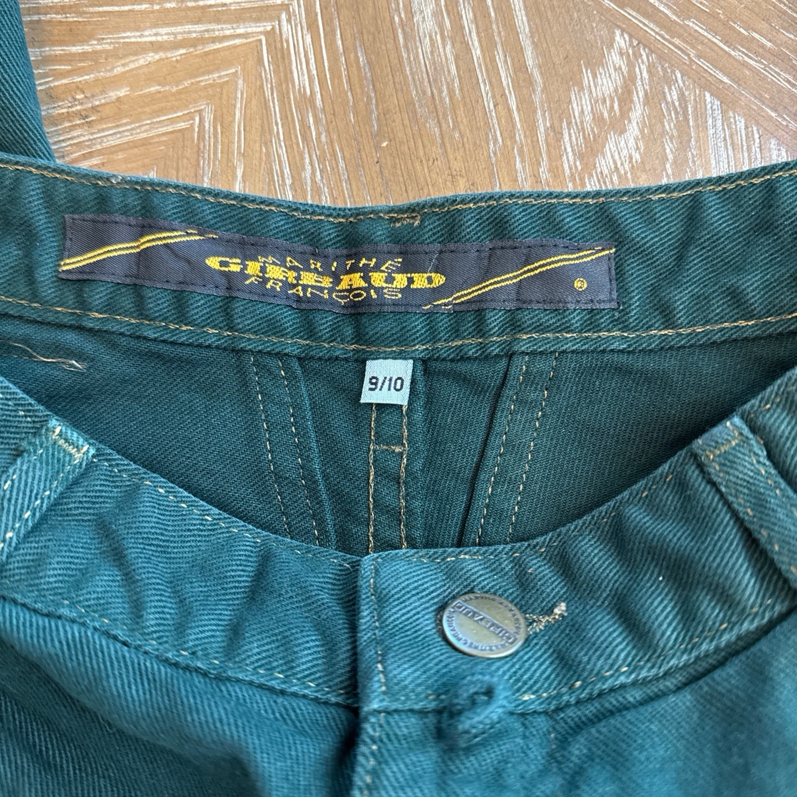 Vintage Marithe Francois Girbaud Green Jeans Womens 9/10 80s 90s