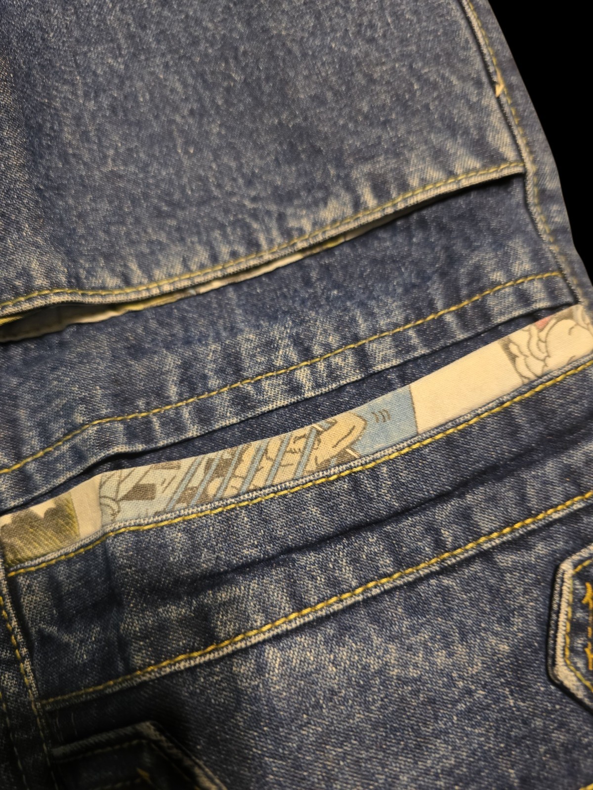 Rare VTG 80s Women’s Gasoline Jeans Comic Strip Accented Pockets Snap Sz 11