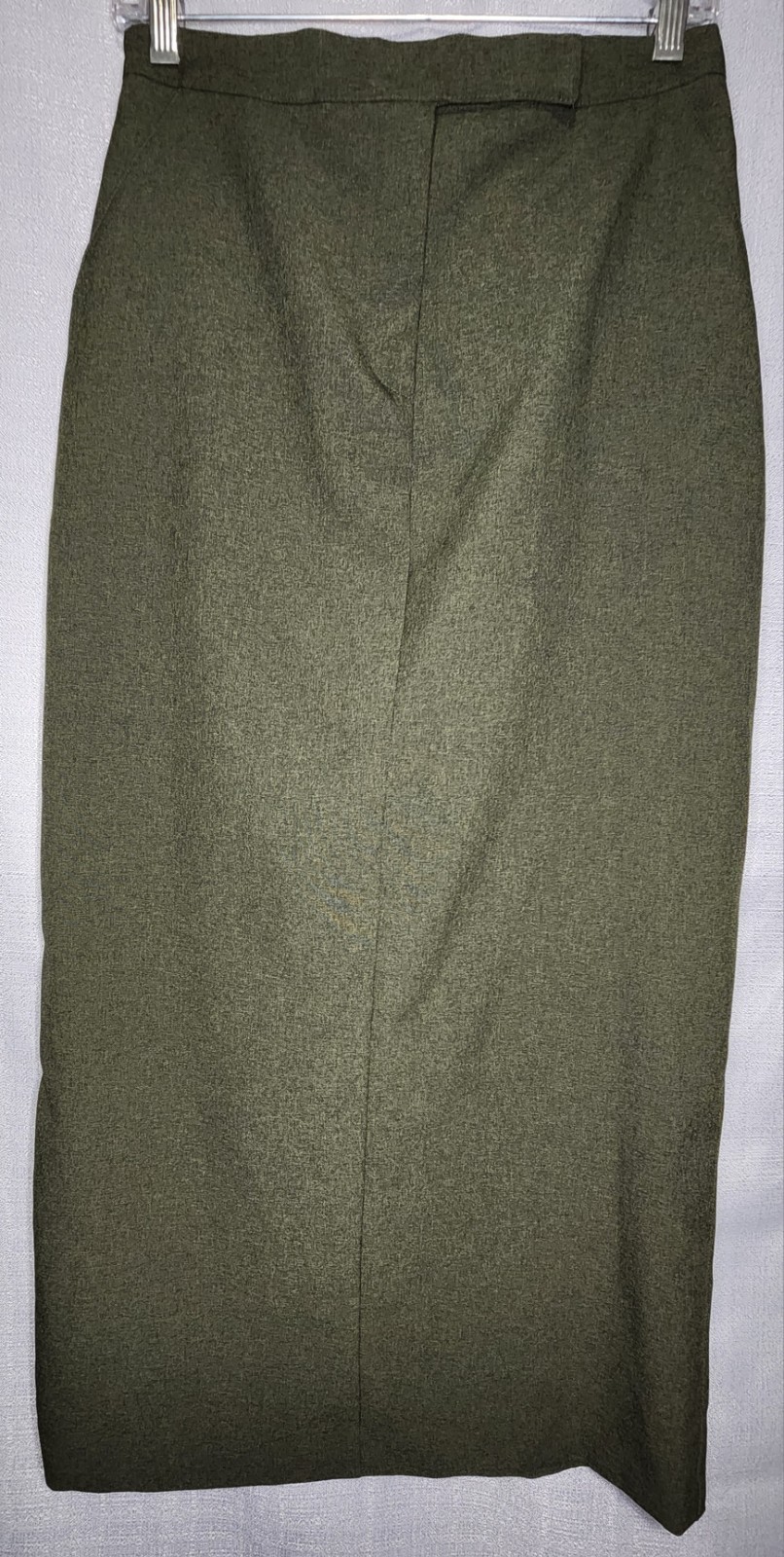 1980s ilyza Petite Career Wear Separates Maxi Pencil Skirt Avacado Green 8P