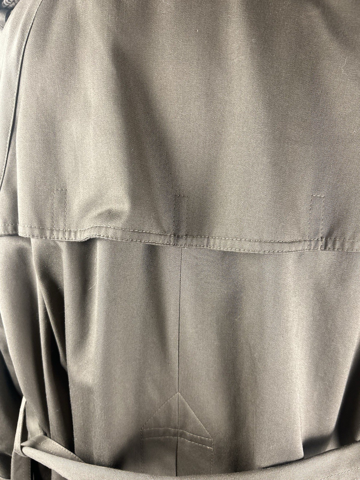 VTG Evan Picone Trench Coat Brown Removable Wool Blend Liner M/L Double Breasted