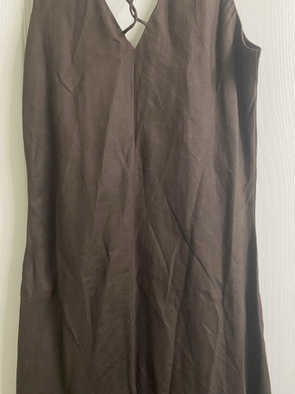Vintage 90s Exclamation Chocolate Brown Embroidered Flounced Fairy Midi Dress XL