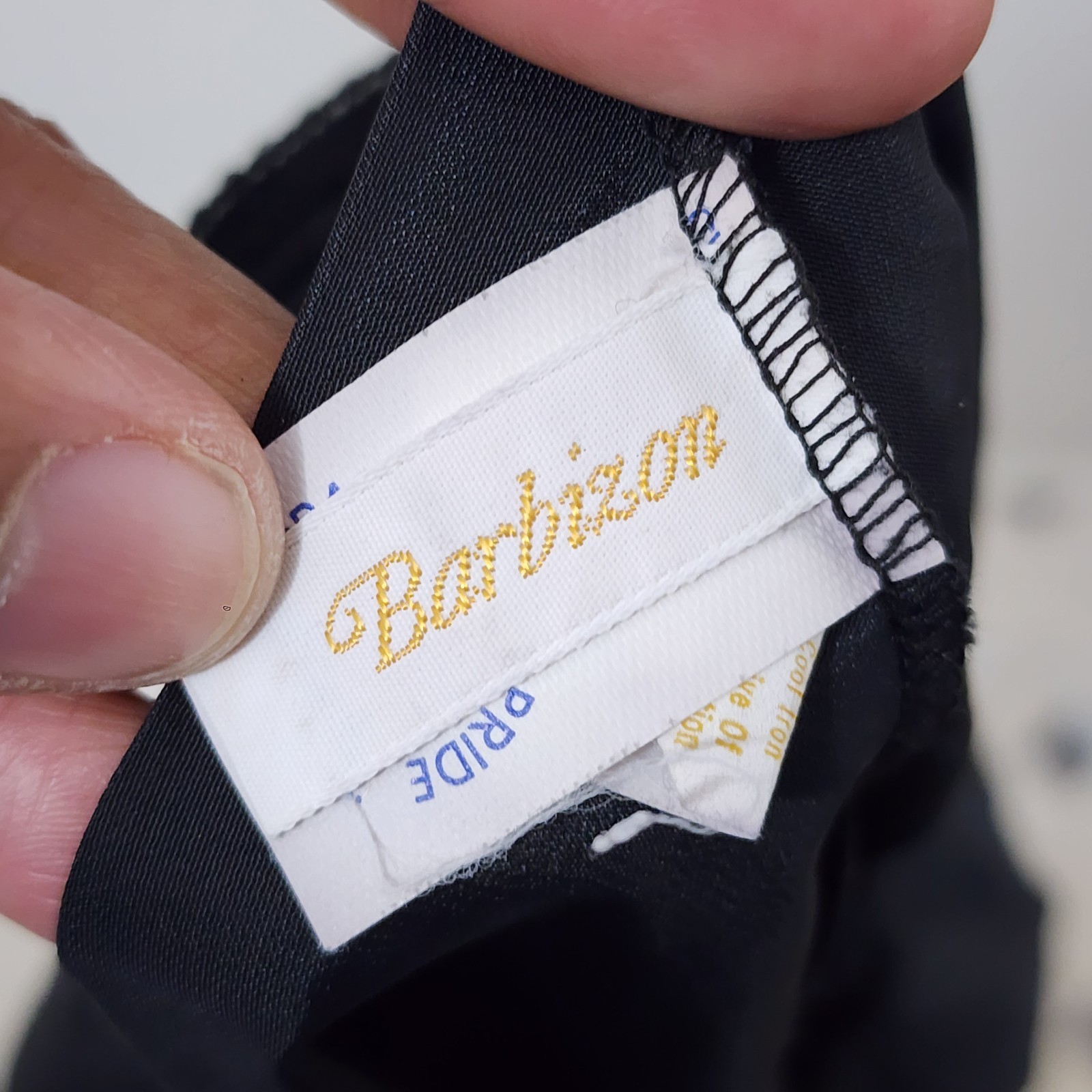 Vintage Barbizon Half Slip Nylon Lace Trim Skirt Black Crepe Remarque Size XL