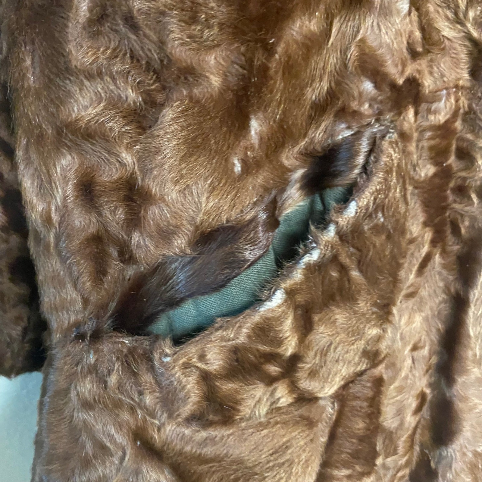 Vintage Mackenzie Furs Brown Mouton Fur Coat Jacket Milwaukee New York