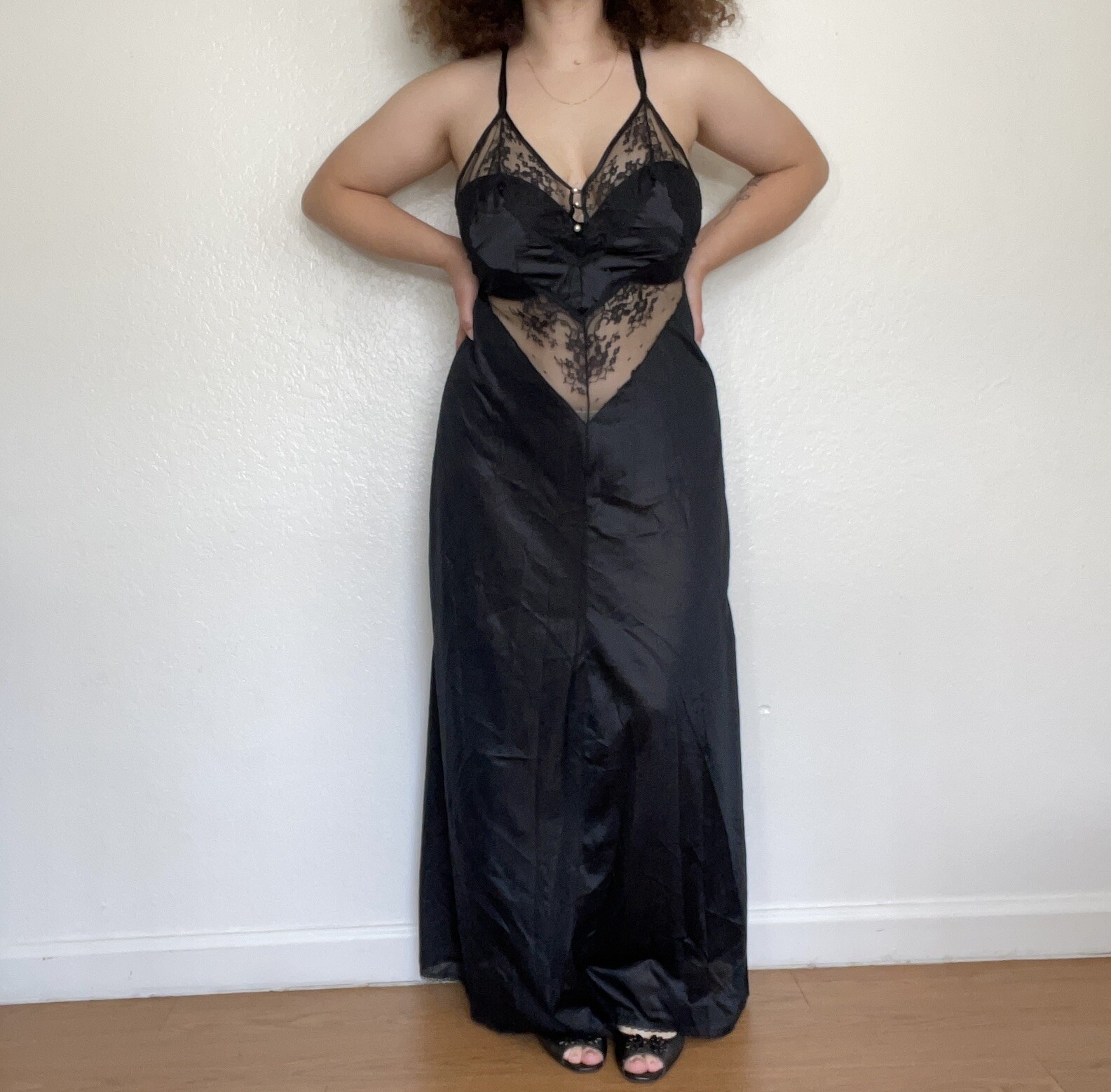 Vintage Pandora By Chic Lingerie Goth Slip Dress
