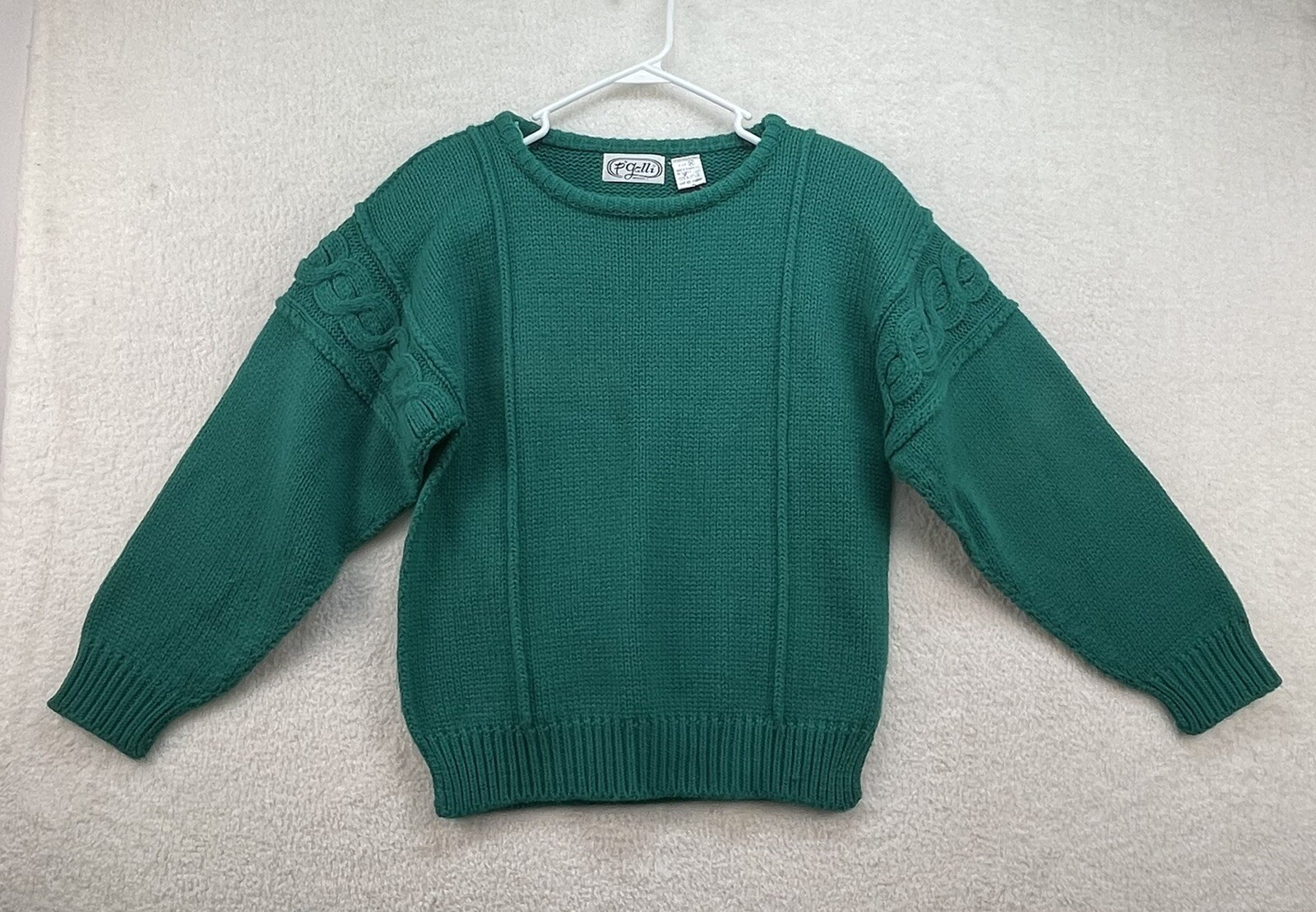 VTG 90s P’Galli Originals Pullover Knit Sweater Shoulder Pads NWT Size M 3107
