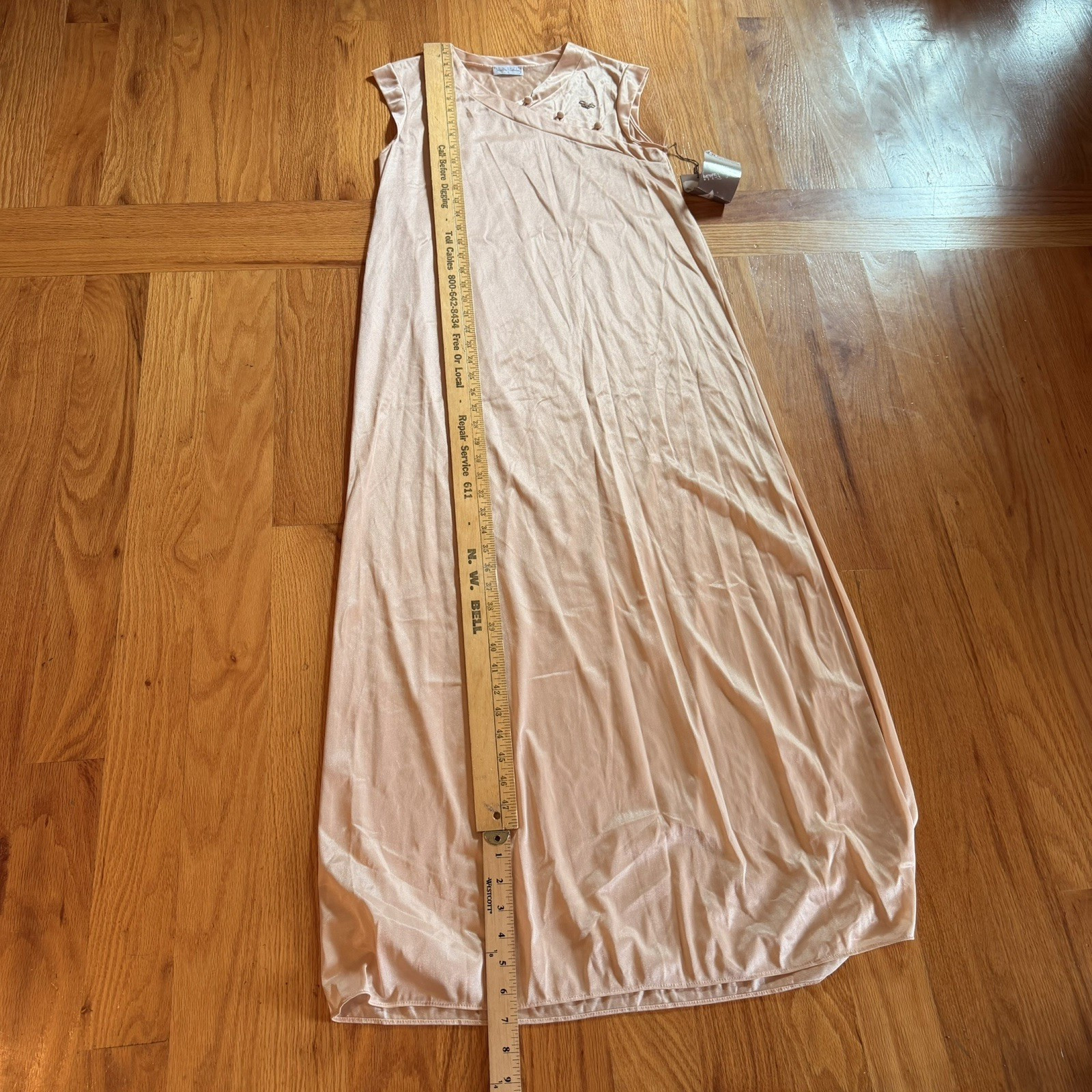 Vintage 70s Diane Von Furstenberg DVF RE-7 Asian Style Long Nightgown Small NWT
