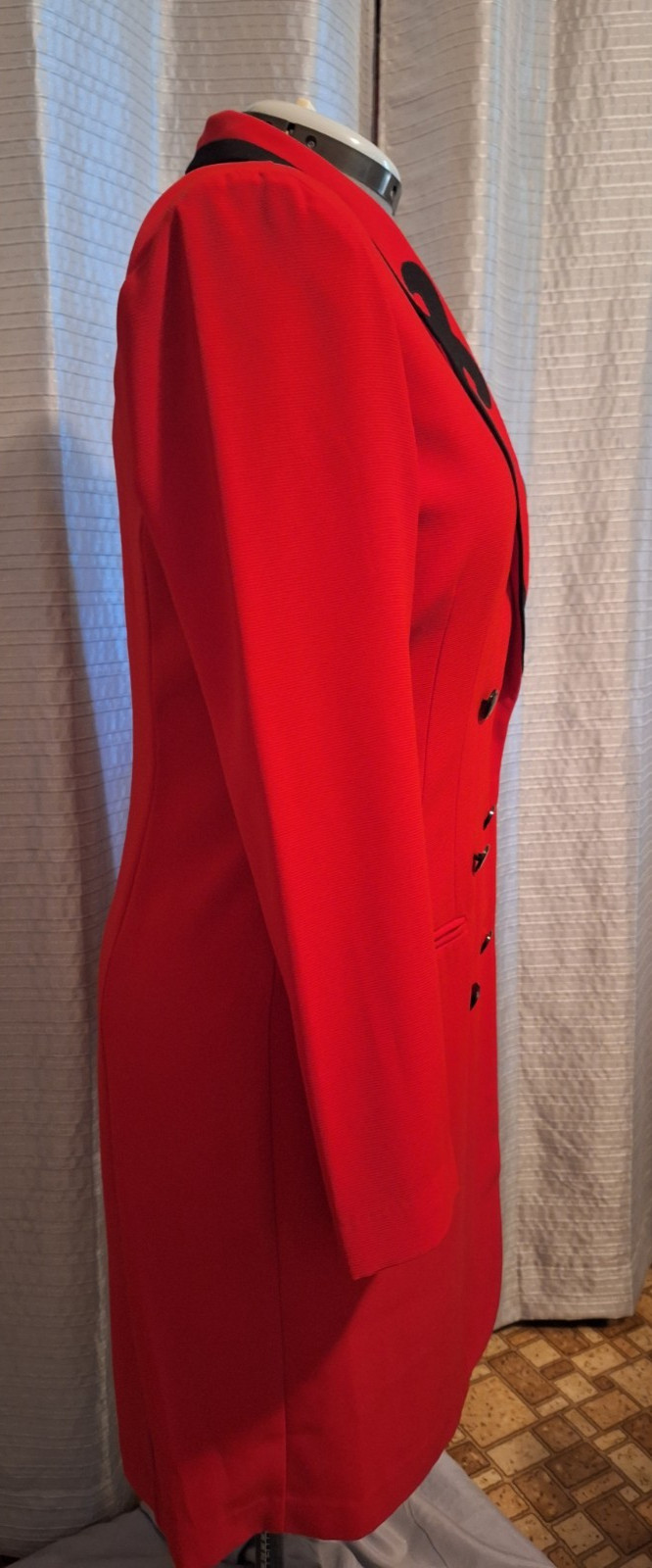 VINTAGE Red Dress by DANNY & NICOLE NEW YORK sz 10 tailored fit