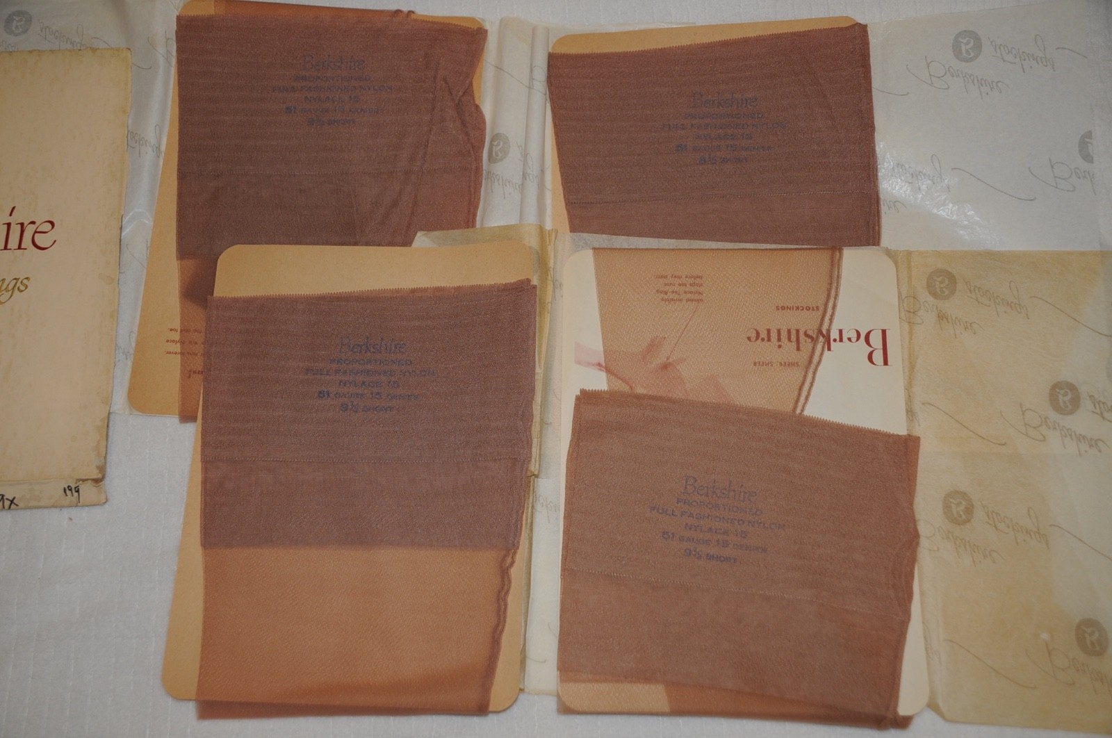 Vintage Berkshire Fully Fashioned Stockings Size 9 1/2 Short, 4 Pair