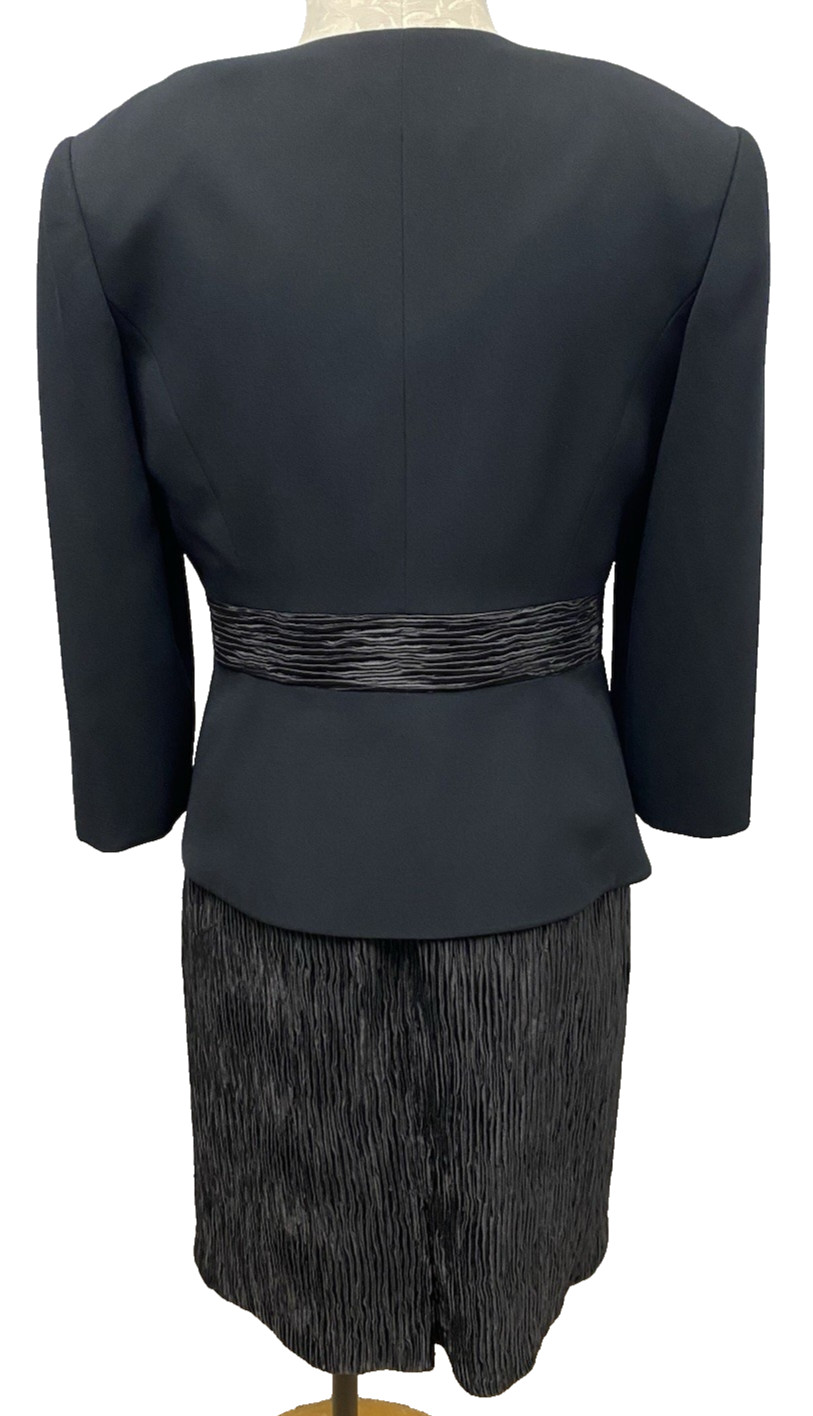 Vintage Daymor Couture 2 Piece Crepe Dress w/ Matching Jacket Women’s 8