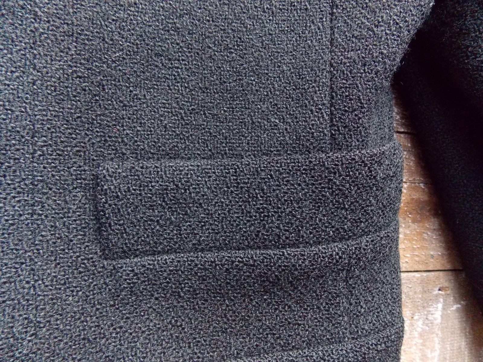 Raphael Weill The White House Wool Coat Size Medium Black Jacket Vintage 30s
