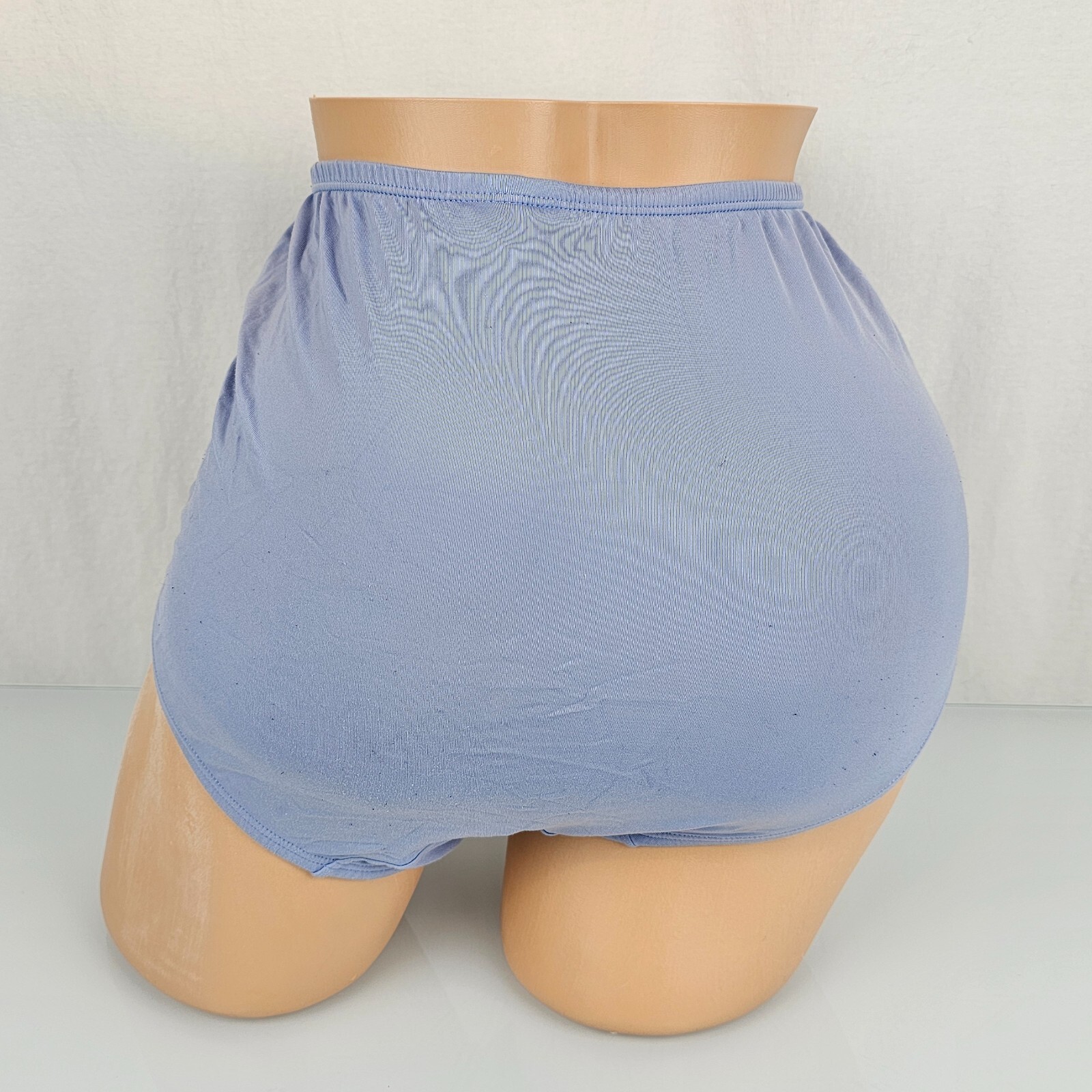 VTG Warners Without a Stitch Panties Briefs 7 L Large French Blue Nylon