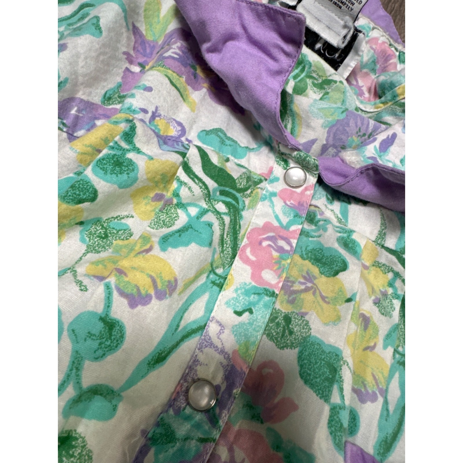 Vintage Models Coat Floral Nightgown Robe Size M 55% Cotton 45% Polyester White