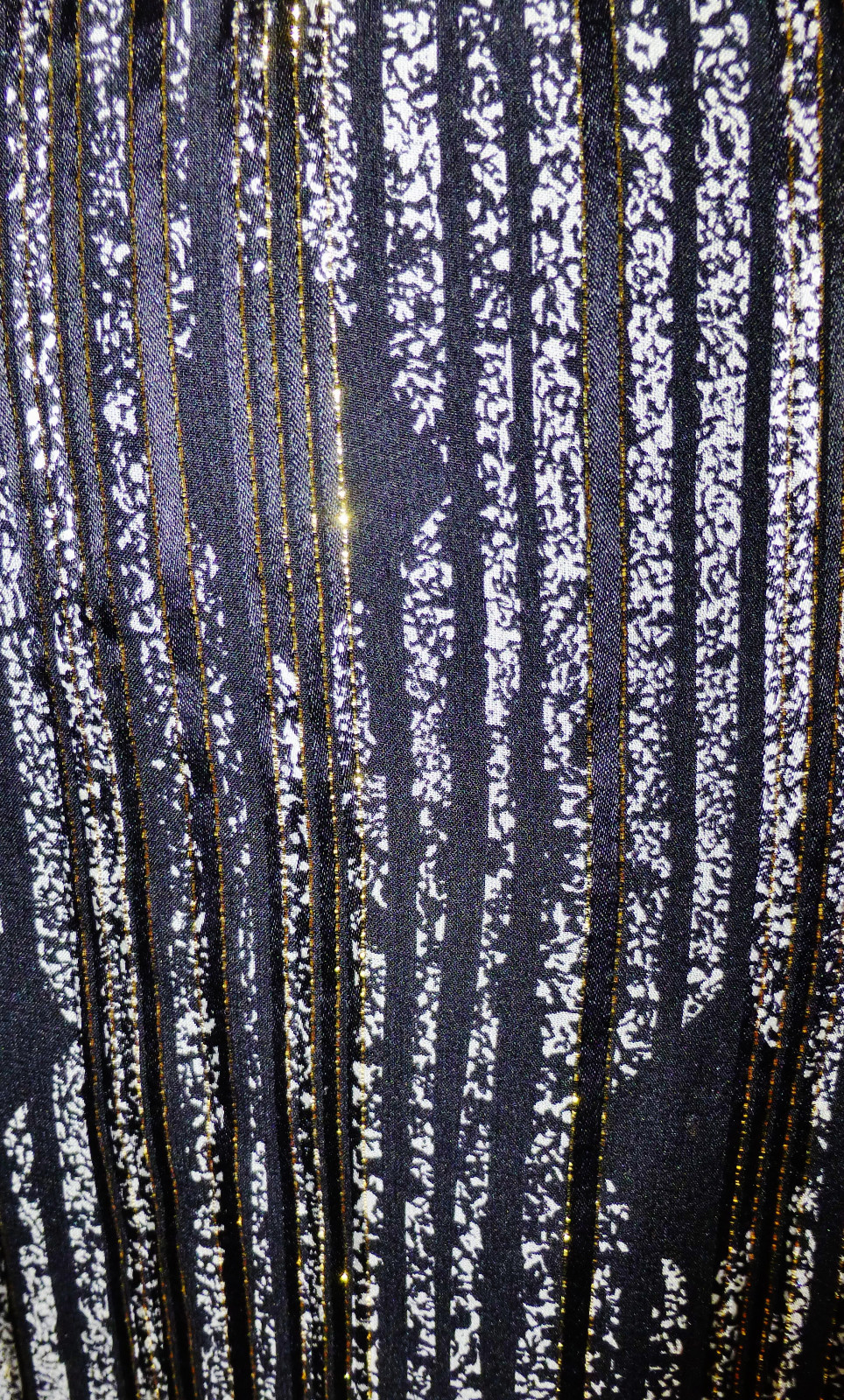 Vtg 80s Anne Crimmins Gauze SILK Gold Metallic Lurex Cocktail Party Tunic DRESS