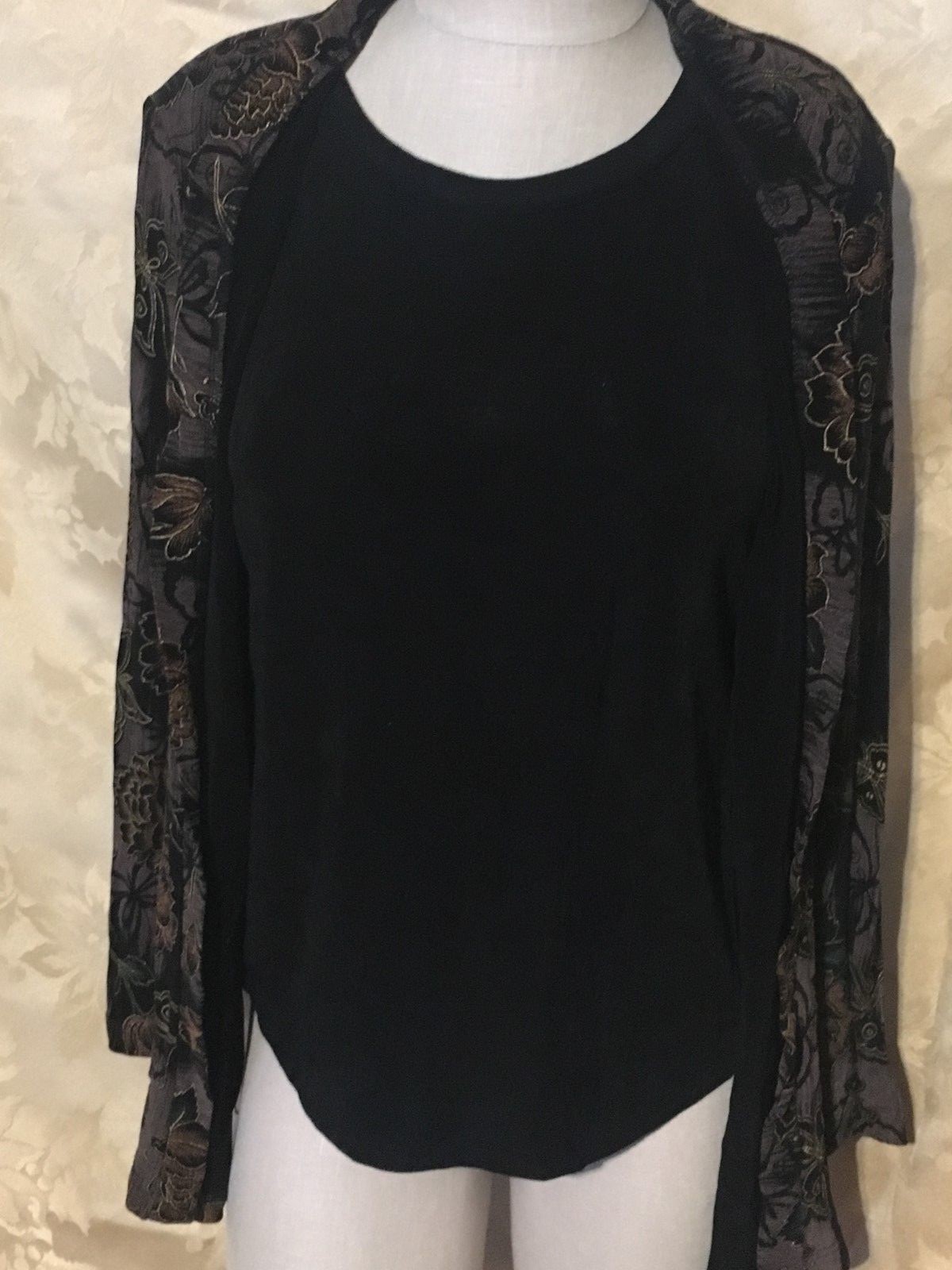 Vintage Citi Dress Career Knit Top Ladies’ Size 6 Floral Butterfly – Made in USA