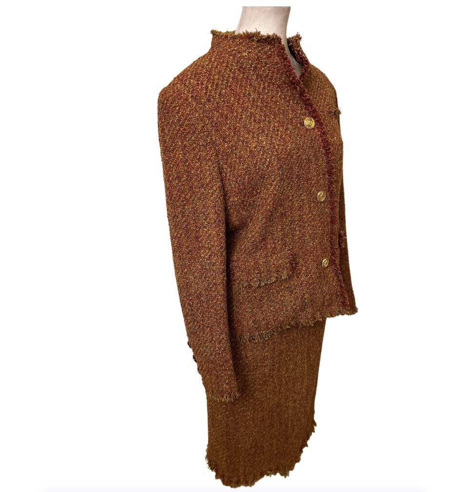 Vintage 60’s Tweed Skirt & Jacket Blouse William Pearson Designer Stunning! Sz 8